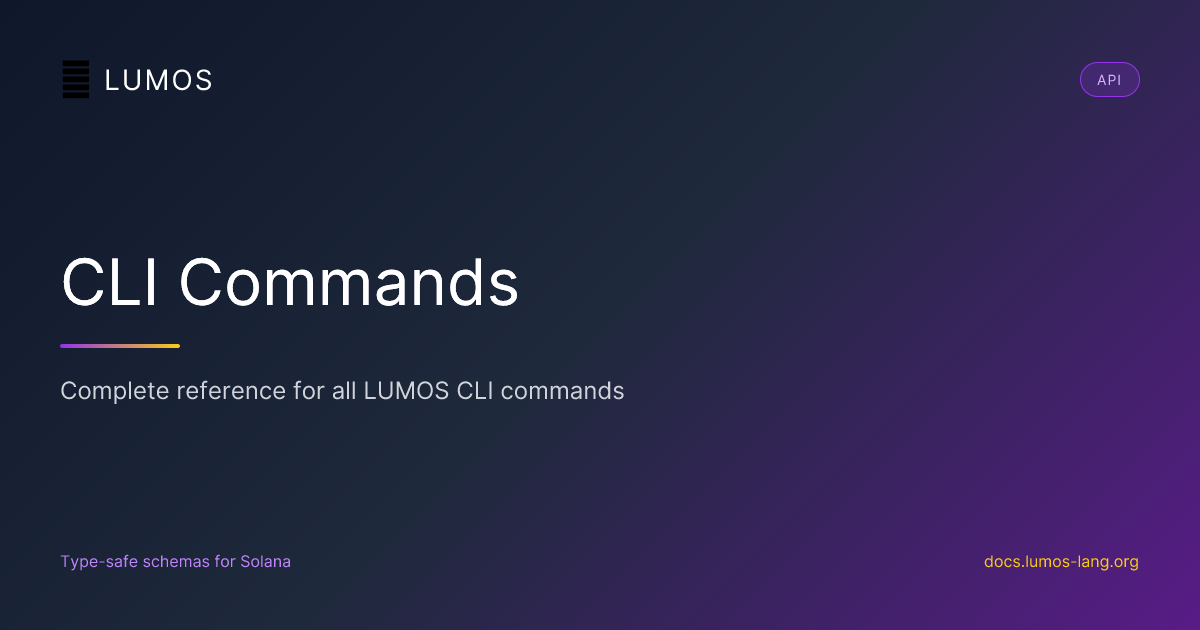 CLI Commands | LUMOS